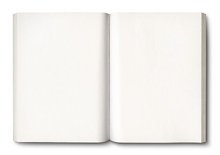 White open book isolated on white with clipping path Stock Photo - Budget Royalty-Free & Subscription, Code: 400-07223136