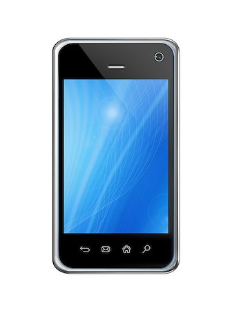 simsearch:400-08020715,k - 3D smartphone, mobile phone isolated on white with clipping path Stockbilder - Microstock & Abonnement, Bildnummer: 400-07223145