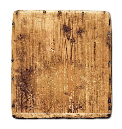 daboost (artist) - Old grunge wood board isolated on white with clipping path Stock Photo - Budget Royalty-Free & Subscription, Code: 400-07223149
