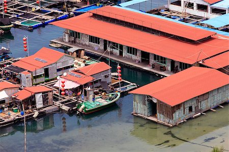 A traditional Chinese water village in Sanya, Hainan Province, south China. Stock Photo - Budget Royalty-Free & Subscription, Code: 400-07223309