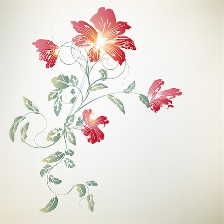 simsearch:400-07427493,k - Floral background.The illustration contains transparency and effects. EPS10 Foto de stock - Royalty-Free Super Valor e Assinatura, Número: 400-07223408