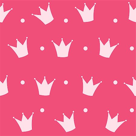 Princess Crown Seamless Pattern Background Vector Illustration. Stock Photo - Budget Royalty-Free & Subscription, Code: 400-07223427