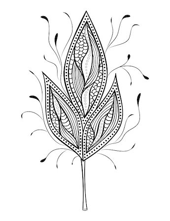 simsearch:400-08675806,k - Vector illustration of  abstract leaf on white background Foto de stock - Super Valor sin royalties y Suscripción, Código: 400-07223433
