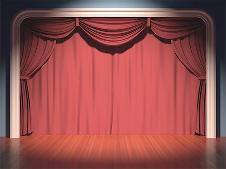 Stage theater, your text in the center of the curtain. Stock Photo - Budget Royalty-Free & Subscription, Code: 400-07223597