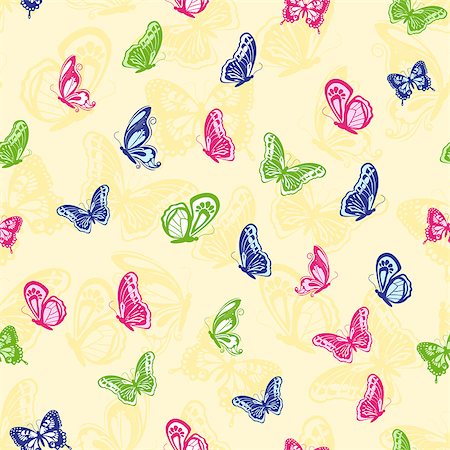 simsearch:632-03779277,k - Seamless pattern with butterflies on butterflies background. Background with butterflies can be used as a separate seamless pattern Photographie de stock - Aubaine LD & Abonnement, Code: 400-07223724