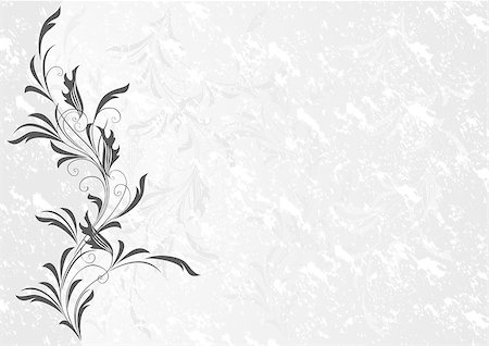 simsearch:400-08334706,k - Illustration of abstract floral branch with grunge background Stock Photo - Budget Royalty-Free & Subscription, Code: 400-07223877