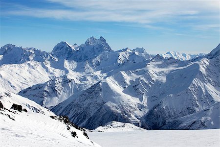 simsearch:400-06518902,k - Mountains in snow in cloudy weather. Elbrus. Russia Stock Photo - Budget Royalty-Free & Subscription, Code: 400-07232282