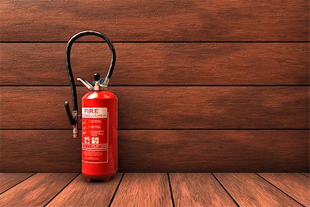 estintore - Extinguisher fixe on the wall Fotografie stock - Microstock e Abbonamento, Codice: 400-07245211