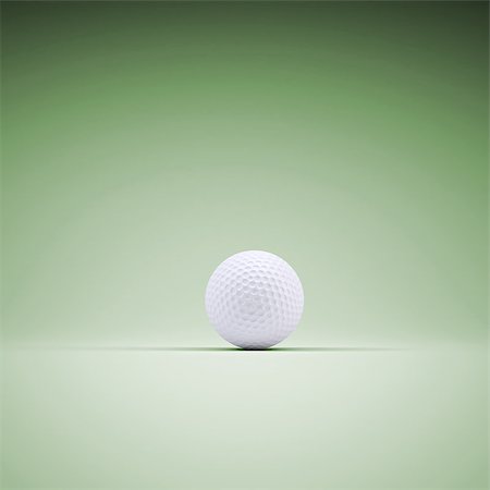 Golf ball. 3d rendering of a green background Stock Photo - Budget Royalty-Free & Subscription, Code: 400-07245280