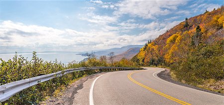 Panorama of Cabot Trail Highway  (Cape Breton, Nova Scotia, Canada) Stockbilder - Microstock & Abonnement, Bildnummer: 400-07245495
