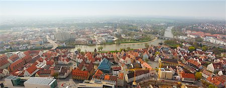 panoramic view from Ulm Munster church, Germany Photographie de stock - Aubaine LD & Abonnement, Code: 400-07245699