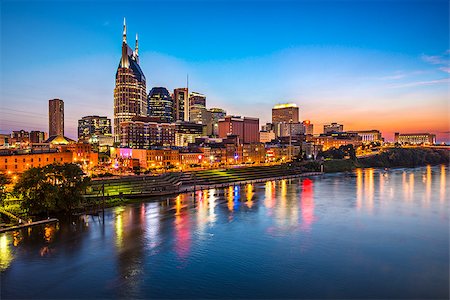 Skyline of downtown Nashville, Tennessee. Photographie de stock - Aubaine LD & Abonnement, Code: 400-07246606