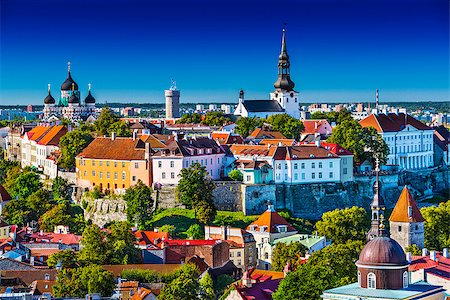 Skyline of Tallinn, Estonia at the old city. Stock Photo - Budget Royalty-Free & Subscription, Code: 400-07246877