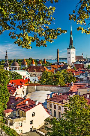 Skyline of Tallinn, Estonia at the old city. Stock Photo - Budget Royalty-Free & Subscription, Code: 400-07246879