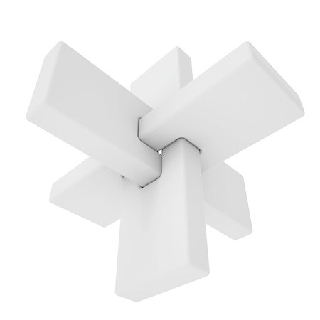 simsearch:400-04202615,k - Abstract 3d figure. Isolated render on a white background Photographie de stock - Aubaine LD & Abonnement, Code: 400-07247538