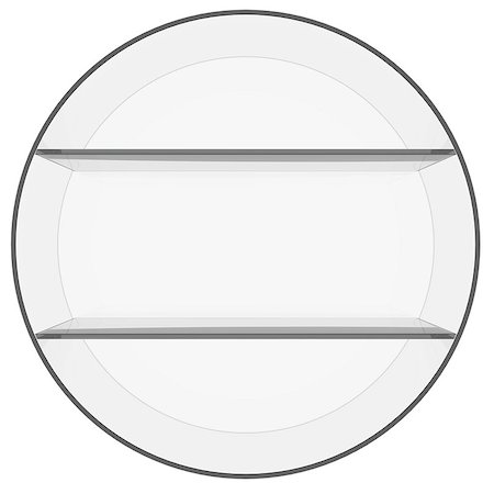 simsearch:400-04819459,k - Shelves in the shape of a circle. 3d rendering on white background Photographie de stock - Aubaine LD & Abonnement, Code: 400-07247555