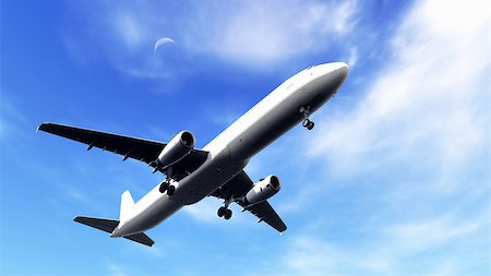 simsearch:859-08173196,k - White passenger plane taking off Stock Photo - Budget Royalty-Free & Subscription, Code: 400-07248158