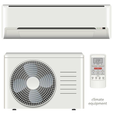 simsearch:400-08045642,k - Vector illustration Air conditioner system set on white background Stock Photo - Budget Royalty-Free & Subscription, Code: 400-07248526