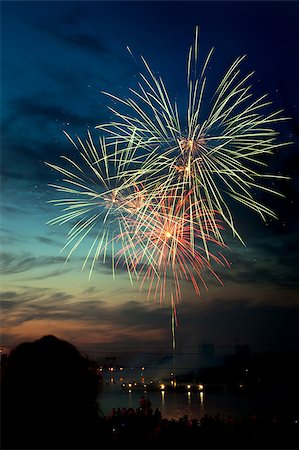 simsearch:400-06745163,k - Brightly colorful fireworks and salute of various colors in the night sky Stock Photo - Budget Royalty-Free & Subscription, Code: 400-07248883