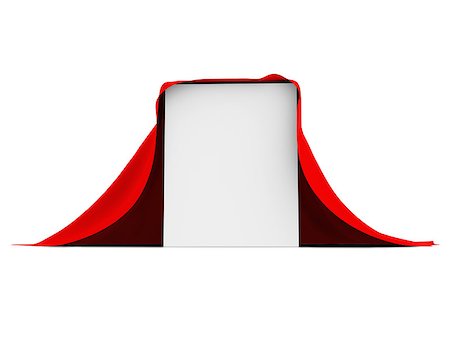 simsearch:400-07248992,k - White box covered with red cloth. Isolated render on a white background Photographie de stock - Aubaine LD & Abonnement, Code: 400-07248996