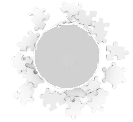 simsearch:400-04231682,k - Sphere consisting of puzzles. 3d render isolated on white background Photographie de stock - Aubaine LD & Abonnement, Code: 400-07249010