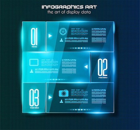 simsearch:400-06855104,k - Infographic design template with glass surfaces. Ideal to display information, ranking and statistics with orginal and modern style. Stockbilder - Microstock & Abonnement, Bildnummer: 400-07249207