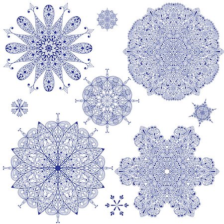 simsearch:400-07256607,k - 9 vector highly detailed snowflakes Stock Photo - Budget Royalty-Free & Subscription, Code: 400-07249559