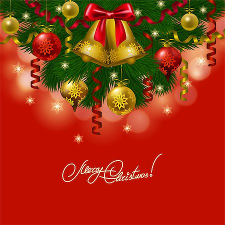 simsearch:400-04762396,k - Festive background with realistic balls, Christmas trees for cards, invitations. Vector illustration. EPS10. Stock Photo - Budget Royalty-Free & Subscription, Code: 400-07249726