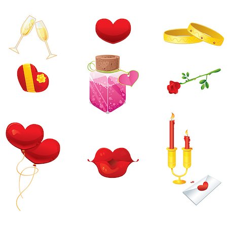 ringed seal - Valentine's Day Icons Photographie de stock - Aubaine LD & Abonnement, Code: 400-07254451