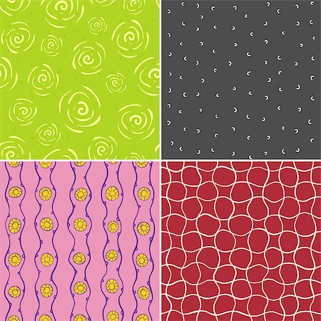 Vector seamless pattern. Doodle background Stock Photo - Budget Royalty-Free & Subscription, Code: 400-07255200