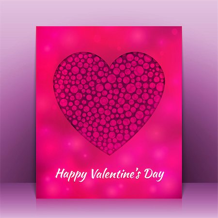 simsearch:400-07266630,k - Valentine's Day greeting card with blurred heart. Vector background Foto de stock - Super Valor sin royalties y Suscripción, Código: 400-07255202