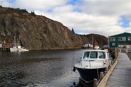 quidi vidi village harbour - Almost Empty piers for fishing boats in Early October (beginning of the fall) in Quidi Vidi harbor Newfoundland Canada. Stock Photo - Budget Royalty-Free & Subscription, Code: 400-07255218