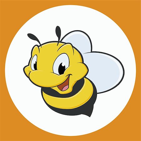 Vector illustration of cartoon bee Foto de stock - Super Valor sin royalties y Suscripción, Código: 400-07256100