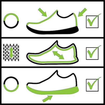 shopping basket - Illustration specification of shoes on a white background. Foto de stock - Super Valor sin royalties y Suscripción, Código: 400-07256144