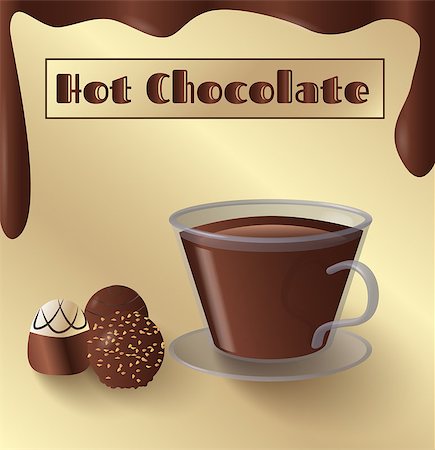 simsearch:400-08372008,k - Cup of hot chocolate and small candy and melted chocolate Photographie de stock - Aubaine LD & Abonnement, Code: 400-07256148