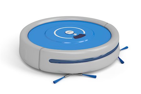 Robot vacuum cleaner, 3d rendered image Fotografie stock - Microstock e Abbonamento, Codice: 400-07256512