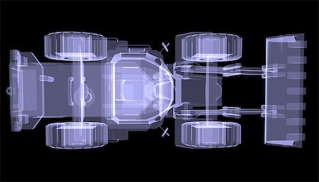 simsearch:400-07794977,k - Bulldozer. X-ray. 3d render isolated on a black background Photographie de stock - Aubaine LD & Abonnement, Code: 400-07256581