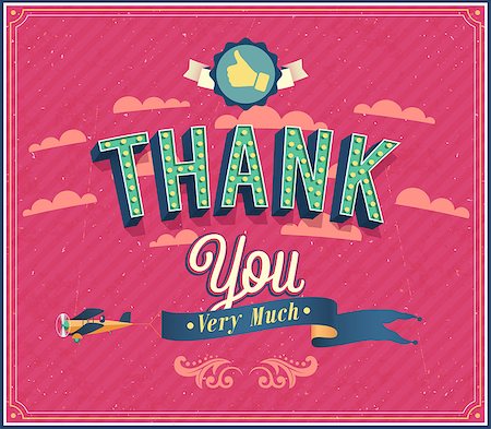 Thank you typographic design. Vector illustration. Stock Photo - Budget Royalty-Free & Subscription, Code: 400-07256795