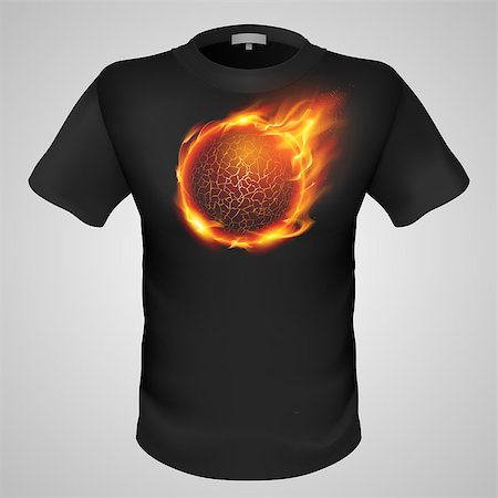 simsearch:400-07257318,k - Black male t-shirt with lava ball print on grey background. Fotografie stock - Microstock e Abbonamento, Codice: 400-07257510