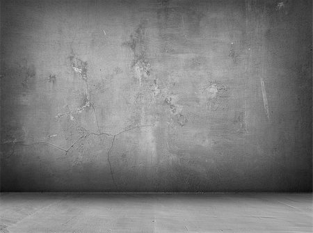 concrete grey wall and floor with shadows Stockbilder - Microstock & Abonnement, Bildnummer: 400-07257642