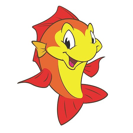 fish character illustrations - Cartoon fish for design element Stock Photo - Budget Royalty-Free & Subscription, Code: 400-07258587