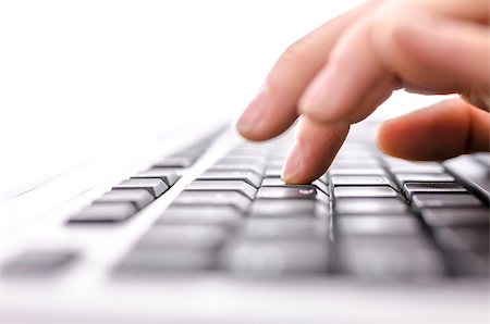 Business woman typing on keyboard. Shallow dof. Stock Photo - Budget Royalty-Free & Subscription, Code: 400-07258751