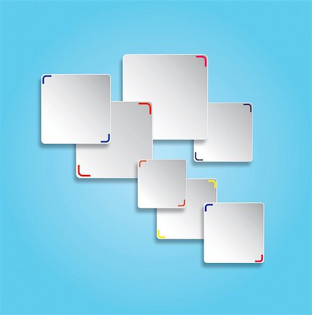 simsearch:400-07412341,k - Abstract 3d white rectangles on a blue background. vector Stock Photo - Budget Royalty-Free & Subscription, Code: 400-07258943