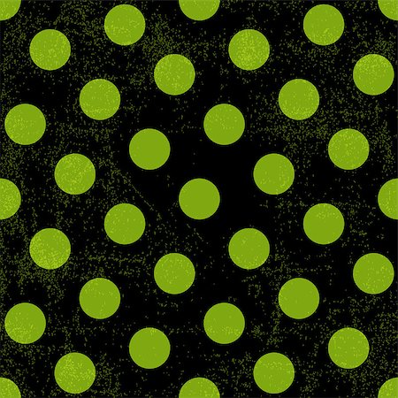 simsearch:400-07053213,k - Seamless grungy black pattern with green polka dots and spots (vector EPS 10) Stock Photo - Budget Royalty-Free & Subscription, Code: 400-07258954