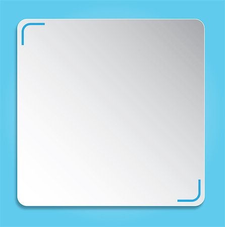 simsearch:400-07412341,k - Abstract 3d white rectangle on a blue background. vector Stock Photo - Budget Royalty-Free & Subscription, Code: 400-07258952