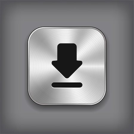 simsearch:400-08981162,k - Download icon - vector metal app button Photographie de stock - Aubaine LD & Abonnement, Code: 400-07259118