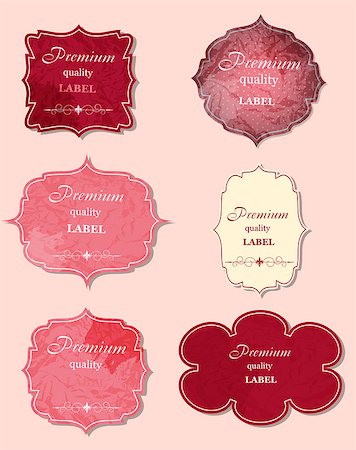 aged paper labels vector illustration Stock Photo - Budget Royalty-Free & Subscription, Code: 400-07259336