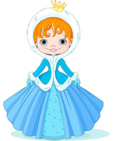 simsearch:400-04267915,k - Illustration of cute little winter princess Stock Photo - Budget Royalty-Free & Subscription, Code: 400-07259446