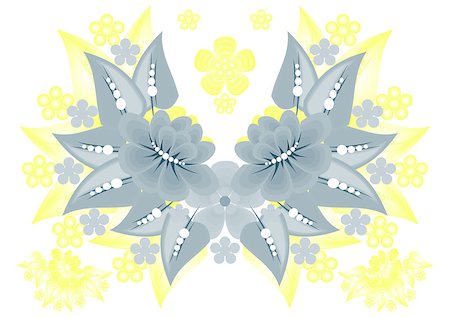 simsearch:400-07933409,k - Illustration of abstract floral background in grey and yellow colours Photographie de stock - Aubaine LD & Abonnement, Code: 400-07250038