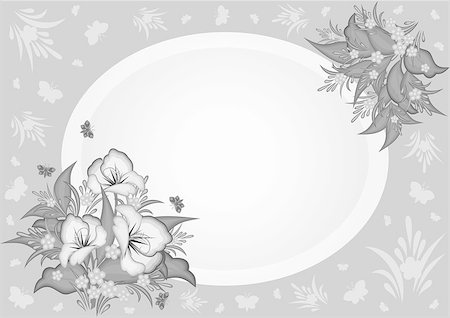 simsearch:400-07558492,k - Illustration of abstract floral background with frame Stock Photo - Budget Royalty-Free & Subscription, Code: 400-07250039